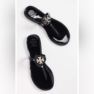 Tory Burch Women’s Mini Miller Flip Flops, Black, Size 9